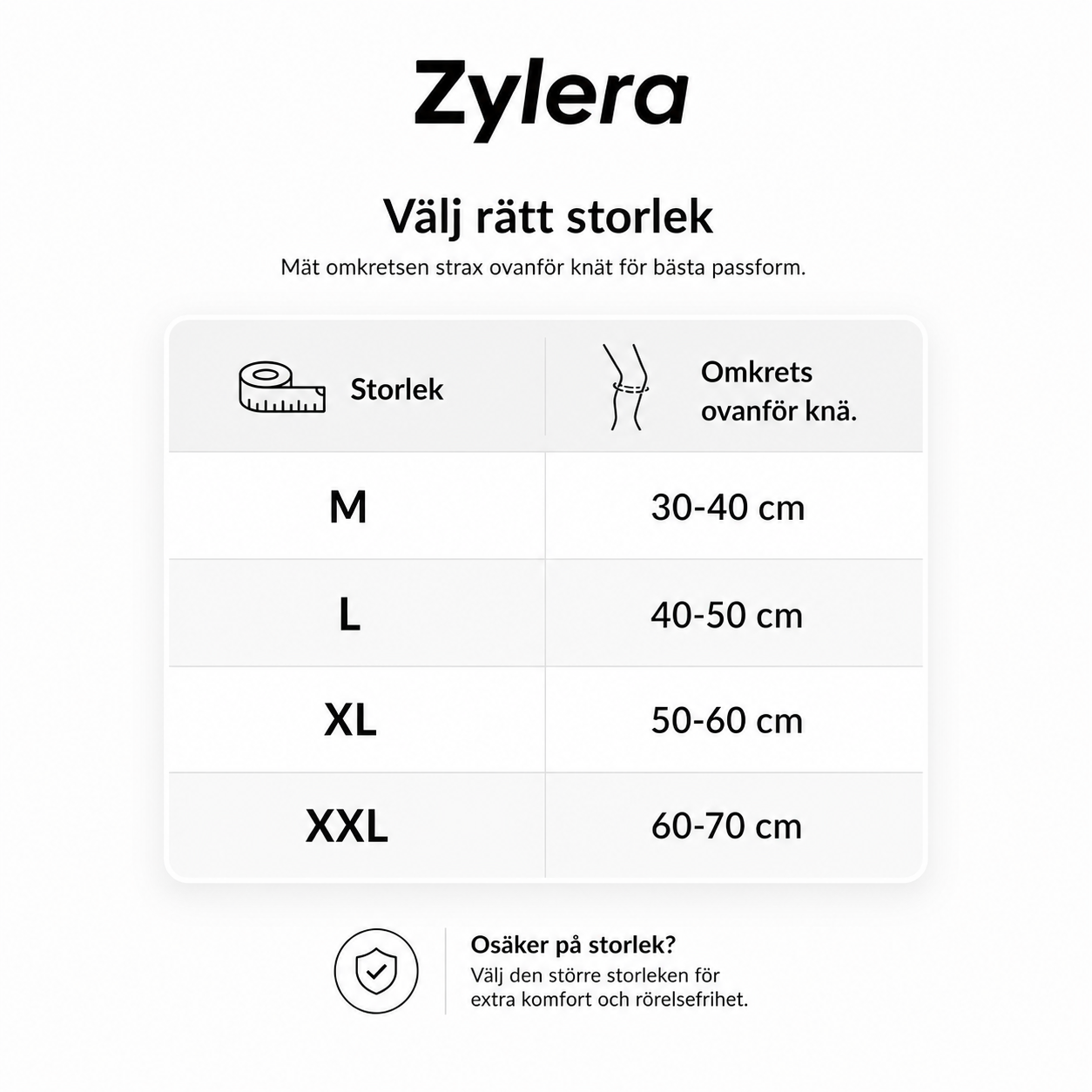 Justerbart knästöd med kompression