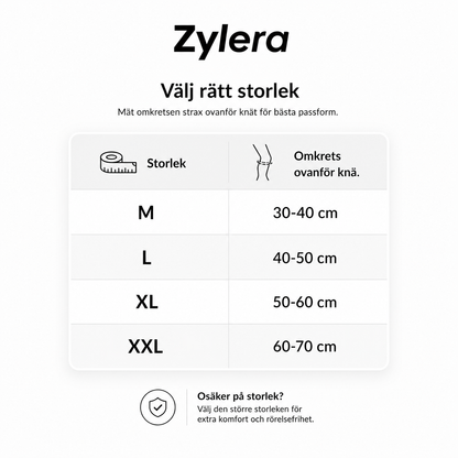 Justerbart knästöd med kompression