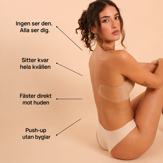 Backless, Osynlig Push-Up BH
